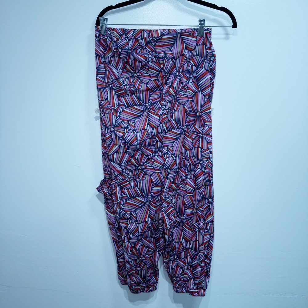 Marc by Marc Jacob Blue Geo Print Strapless Swimsuit Cover Up Romper Small NWT